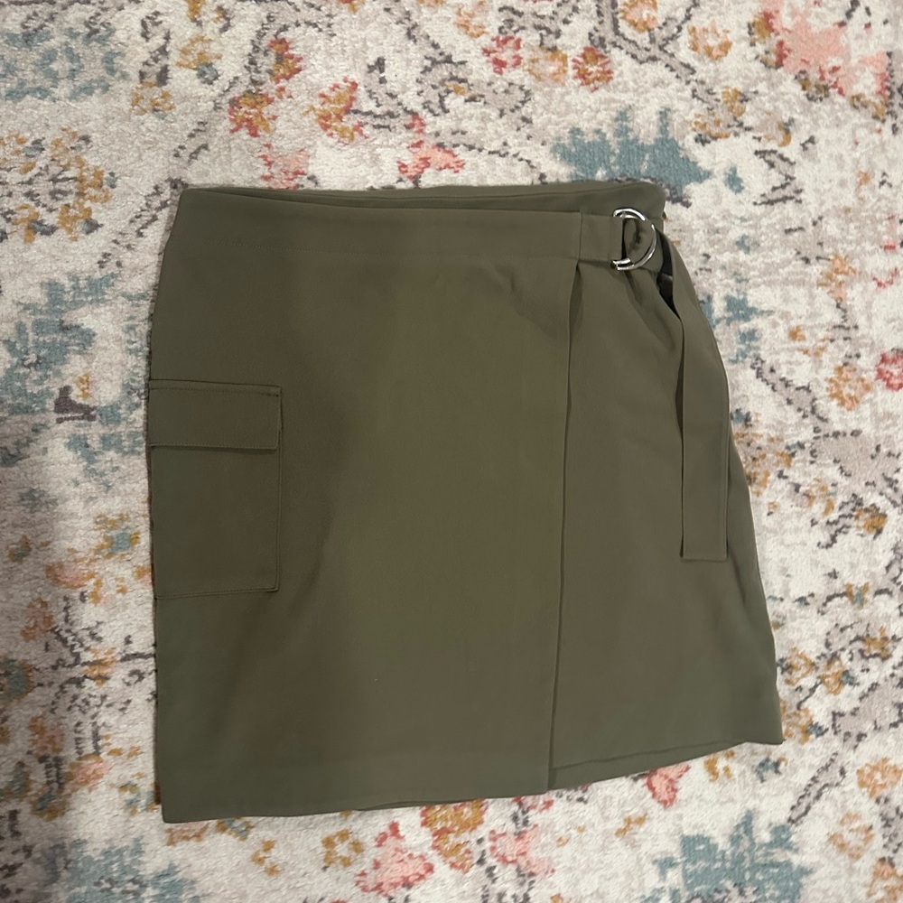 Nine West Khaki Skirt with belt Waistband